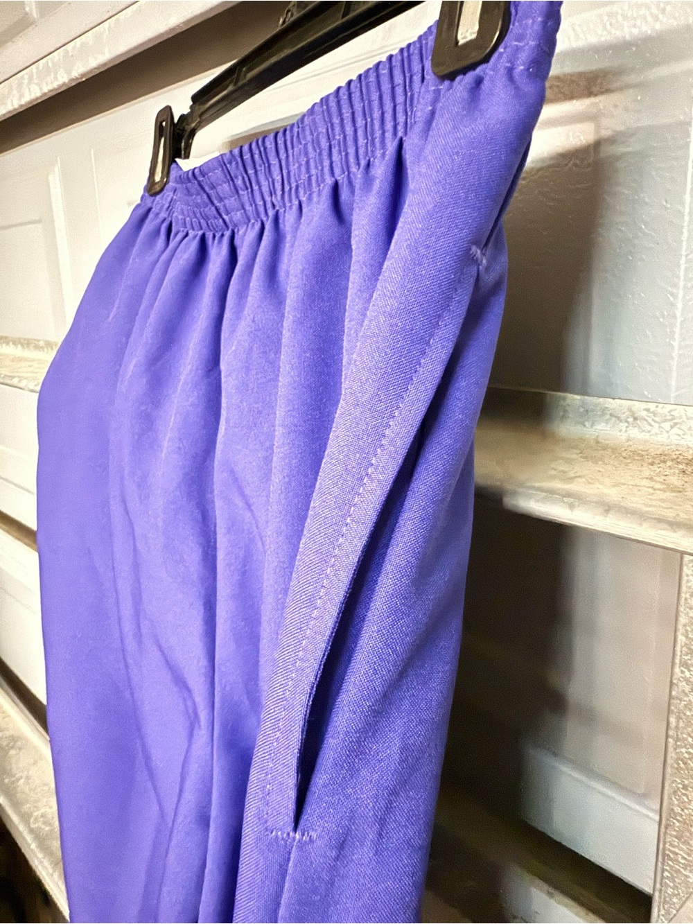 Women’s Purple Elastic-Waist Dress Trouser Pants S PETITE - Picture 3 of 8